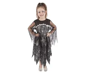 RAPPA Dětský kostým s pavučinou na čarodějnice - Halloween (M) / 6-8 let (116-128 cm)