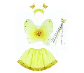 RAPPA Dětský kostým Slunečnice s křídly / 3-10 let