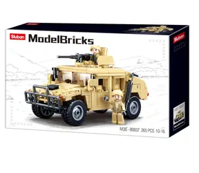 Sluban Army Model Bricks M38-B0837 Hummer bojový off road / LEGO - kompatibilní / Počet figurek|dílků: 2|265 / od 6 let