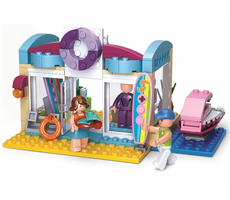 Sluban Girls Dream Holidays M38-B0603 Obchod pro vodní sporty / LEGO - kompatibilní / Počet figurek|dílků: 3|192 / 6let