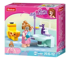 Sluban Girls Dream M38-B0800A Koupelna / LEGO - kompatibilní / Počet figurek|dílků: 1|50 / od 6 let