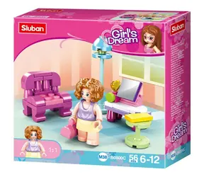 Sluban Girls Dream M38-B0800C Obývák / LEGO - kompatibilní / Počet figurek|dílků: 1|56 / od 6 let