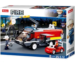 Sluban Hasiči M38-B0808 Letištní hasičský vůz / LEGO - kompatibilní / Počet figurek|dílků: 3|381 / od 6 let