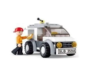 Sluban Letiště M38-B0359 Doručovací vůz / LEGO - kompatibilní / Počet figurek|dílků: 1|75 / od 6 let