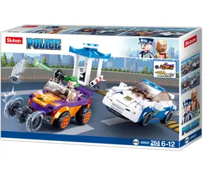 Sluban Policie M38-B0825 Policejní honička s natahovacím autem / LEGO - kompatibilní/Počet figurek|dílků: 2|161 / 6 let