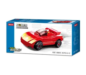 Sluban Power Bricks M38-B0801E Natahovací auto sporťák / LEGO - kompatibilní / Počet figurek|dílků: 0|46 / od 6 let