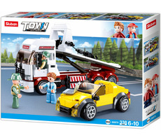 Sluban Town M38-B0879 Odtahovka se sklápěcí korbou / LEGO - kompatibilní / Počet figurek|dílků: 2|338 / od 6 let