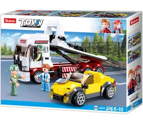 Sluban Town M38-B0879 Odtahovka se sklápěcí korbou / LEGO - kompatibilní / Počet figurek|dílků: 2|338 / od 6 let