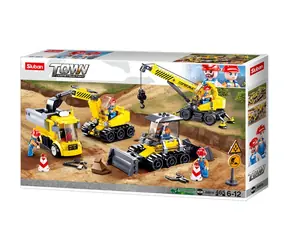Sluban Town Stavitelé M38-B0810 Staveniště / LEGO - kompatibilní / Počet figurek|dílků: 5|465 / od 6 let