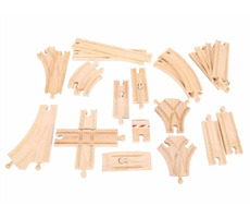 Bigjigs Rail Dřevěné koleje set 25 dílů / od 3 let