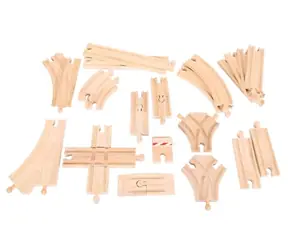 Bigjigs Rail Dřevěné koleje set 25 dílů / od 3 let