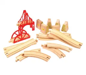 Bigjigs Rail Dřevěné koleje set most 18 dílů / od 3 let