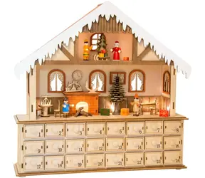 Small Foot Dřevěný adventní kalendář kouzelný vánoční dům