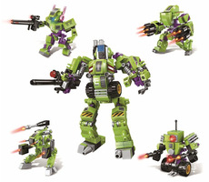 Qman Pioneer Police-Apocalypse 1802 sada 4v1 / Stavebnice / 253 dílků / od 6 let
