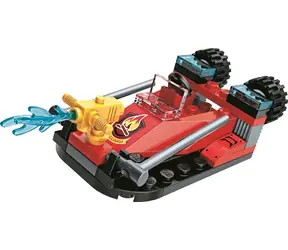 Qman Water Cannon Fire Truck 1805-4 Záchranný člun / Stavebnice / 34 dílků / od 6 let