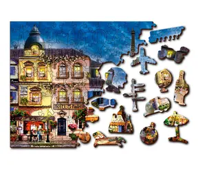 Wooden City 3D Puzzle Snídaně v Paříži L / 300 dílů / od 8 let