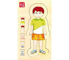 Small Foot Dřevěné hračky puzzle anatomie Tim / od 3 let