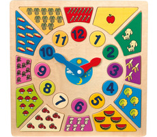 Small Foot Vkládací výukové puzzle nauč se hodiny / od 3 let