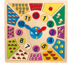 Small Foot Vkládací výukové puzzle nauč se hodiny / od 3 let