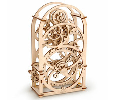 Ugears 3D dřevěné mechanické puzzle Hodinový strojek / od 14 let / 107 dílků / Obtížnost: střední
