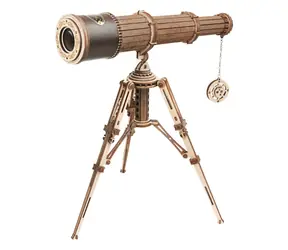RoboTime 3D dřevěné mechanické puzzle Pirátský dalekohled / od 14 let / 314 dílků / Obtížnost: střední