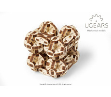 Ugears 3D dřevěné mechanické puzzle Kostka Flexi / od 14 let / 144 dílků / Obtížnost: jednoduchá