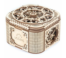 Ugears 3D dřevěné mechanické puzzle Šperkovnice / od 14 let / 190 dílků / Obtížnost: střední