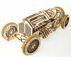 Ugears 3D dřevěné mechanické puzzle U9 Auto (Grand Prix) / od 14 let / 348 dílků / Obtížnost: vysoká