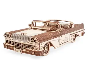 Ugears 3D dřevěné mechanické puzzle VM-05 Auto (50's convertible) / od 14 let / 739 dílků / Obtížnost: vysoká