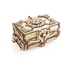 Ugears 3D dřevěné mechanické puzzle Starožitná šperkovnice / od 14 let / 185 dílků / Obtížnost: střední