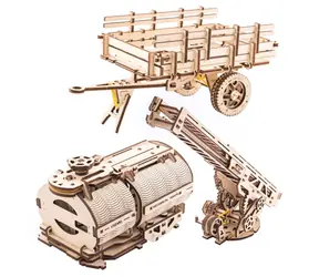 Ugears 3D dřevěné mechanické puzzle Sada příslušenství pro náklaďák UGM-11 / od 14 let / 322 dílků / Obtížnost: vysoká