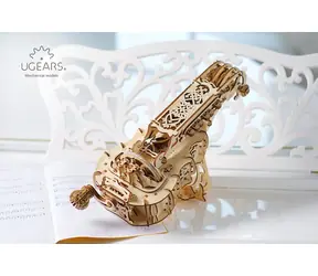 Ugears 3D dřevěné mechanické puzzle Hurdy-Gurdy / od 14 let / 292 dílků / Obtížnost: střední