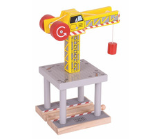 Bigjigs Rail Velký jeřáb žlutý / od 3 let 