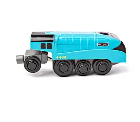 Bigjigs Rail Elektrická lokomotiva Mallard modrá / od 3 let
