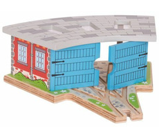 Bigjigs Rail Trojité depo s vraty / od 3 let
