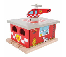 Bigjigs Rail Depo hasičská stanice / od 3 let