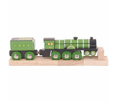 Bigjigs Rail Dřevěná replika lokomotiva Flying Scotsman / od 3 let
