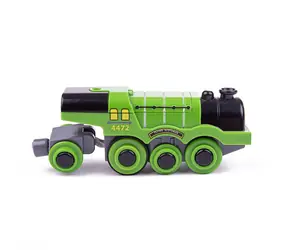 Bigjigs Rail Elektrická lokomotiva Flying Scotsman zelená / od 3 let