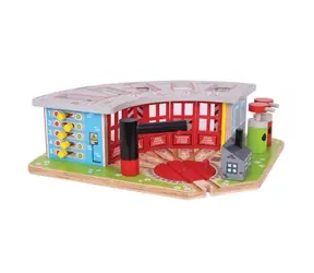 Bigjigs Rail Exkluzivní depo pro 5 vláčků / od 3 let