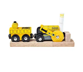Bigjigs Rail Replika historické lokomotivy Rocket + 2 koleje / od 3 let