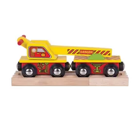 Bigjigs Rail Vagón s jeřábem / od 3 let