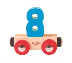 Bigjigs Rail vagónek dřevěné vláčkodráhy - Číslo 8 / od 3 let
