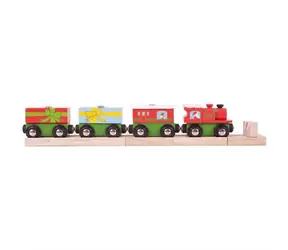Bigjigs Rail Vánoční vláček + 3 koleje / od 3 let