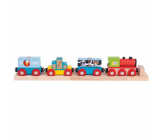 Bigjigs Rail Vlak se zbožím + 3 koleje / od 3 let