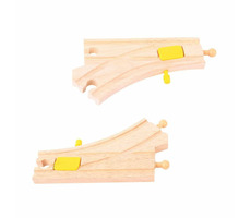 Bigjigs Rail Přehazovací výhybka 2 ks / od 3 let