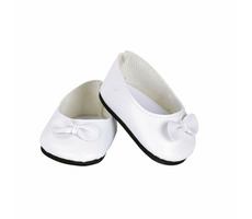 Petitcollin Baleríny bílé s mašlí pro panenku 28 cm / od 3 let