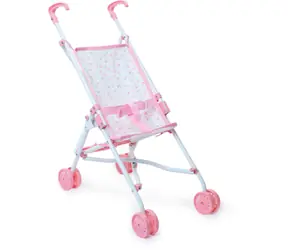 Petitcollin Petites Fleurs Skládací kočárek pro panenku 52 cm / od 3 let