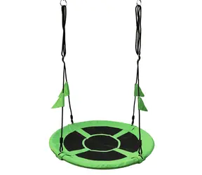 2Kids Toys Houpačka Čapí hnízdo s vlajkami zelené / od 3 let