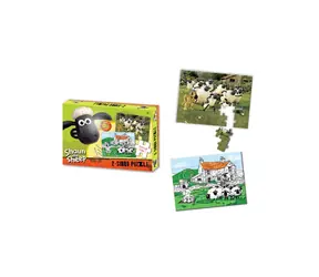 Shaun the Sheep - Oboustranné puzzle s pastelkami 50ks / od 3 let