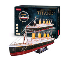 CubicFun 3D puzzle Titanic - LED / 266 dílů / 87.9 x 9.6 x 29.4 cm / od 14 let